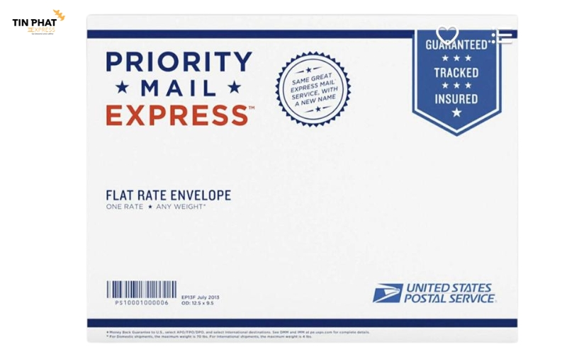 Priority Mail Express là dịch vụ chuyển phát nhanh nhất của USPS, với cam kết giao hàng trong vòng 1-2 ngày làm việc.