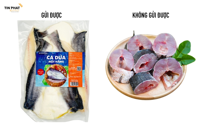 Khách hàng cần phân biệt rõ ràng giữ thực phẩm gửi được và không gửi được.