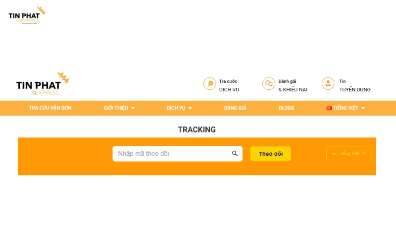 Mỗi đơn hàng đi đều có mã tracking để tra cứu tại Website Tín Phát Express.