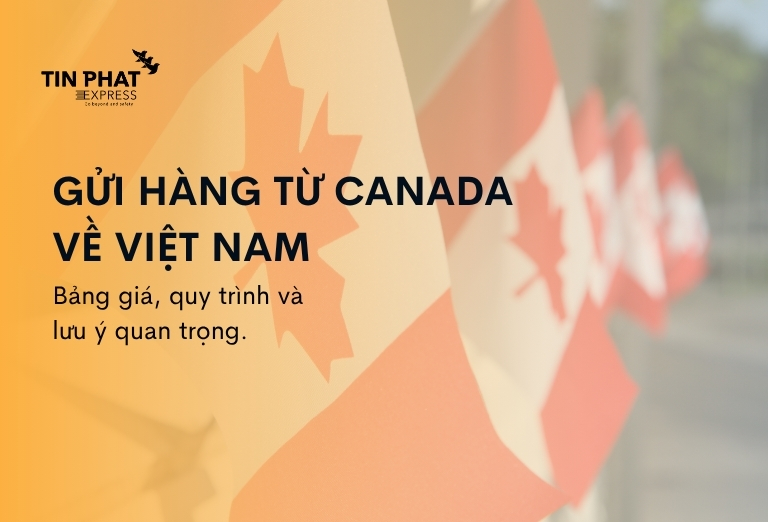 Phí Gửi Hàng Từ Canada Về Việt Nam: Bảng Giá, Quy Trình & Lưu Ý
