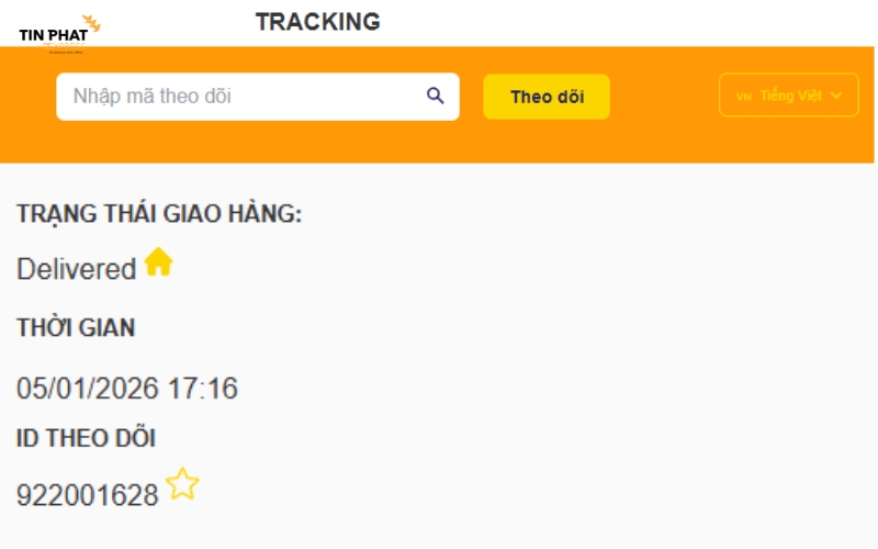 Tín Phát xây dựng công cụ tracking đơn hàng trên website giúp khách hàng dễ dàng tra cứu đơn hàng 24/7.
