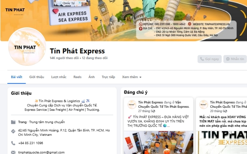 Nhắn tin Fanpage để được báo giá nhanh chóng và chính xác nhất.