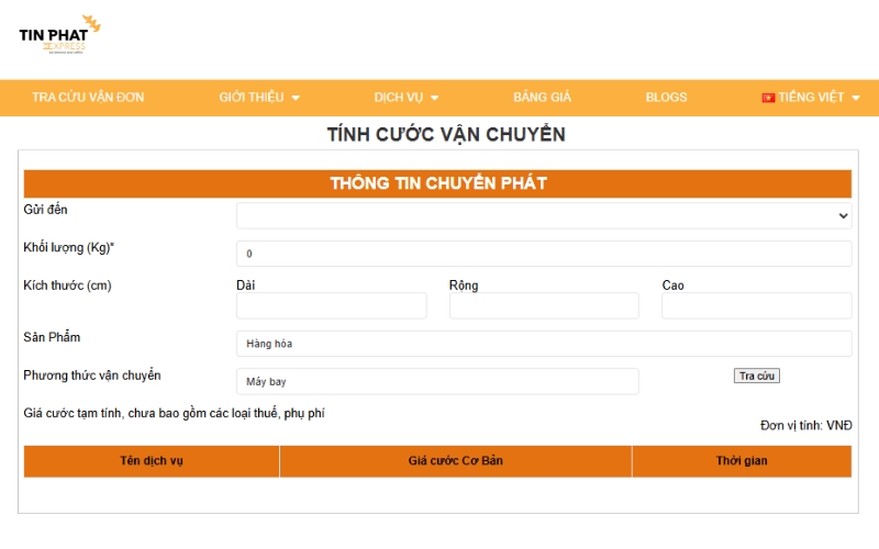 Tín Phát ứng dụng phần mềm tính cước tự động giảm thiểu sai sót trong báo giá.