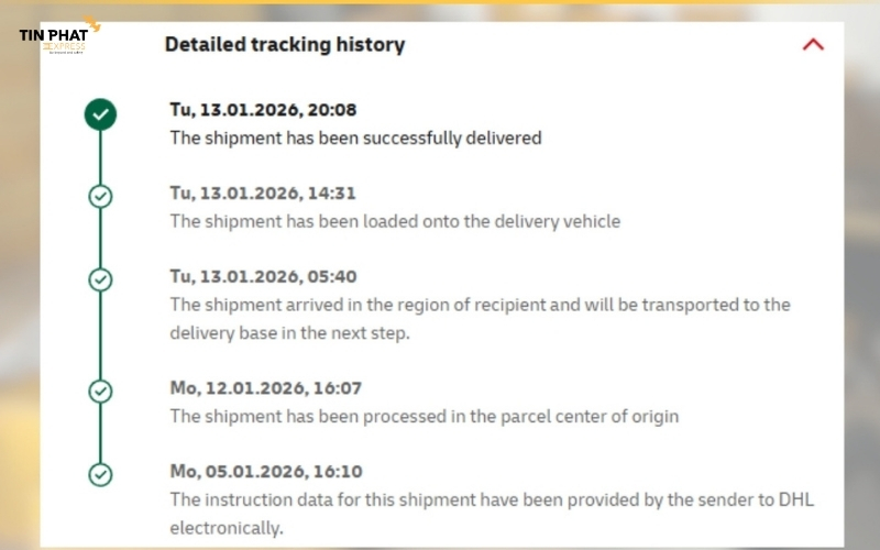 Tracking real-time cho phép xem vị trí hàng hóa trong hành trình vận chuyển. 