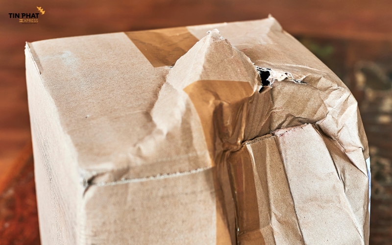 Thùng mỏng, không đệm chống sốc → hàng vỡ, bể trong quá trình vận chuyển.